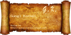 Gungl Kornél névjegykártya