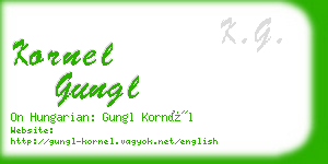 kornel gungl business card